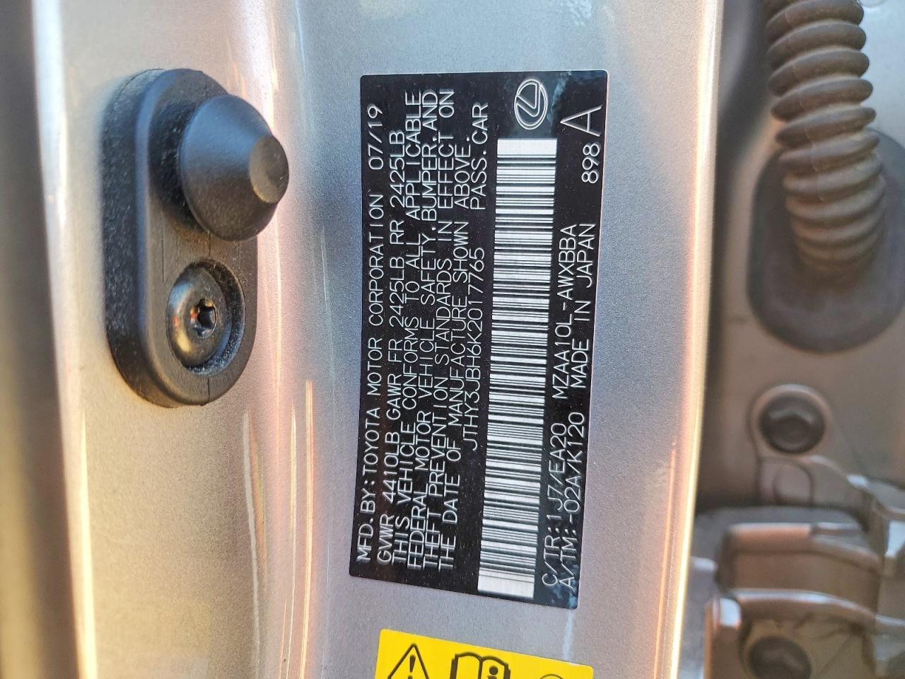 2019 Lexus Ux 200 Base