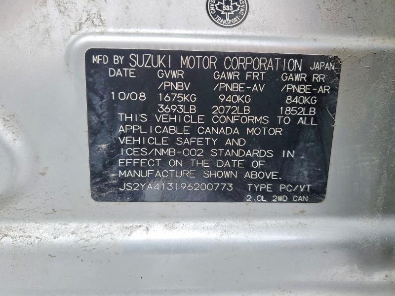 2009 Suzuki SX4 Technology