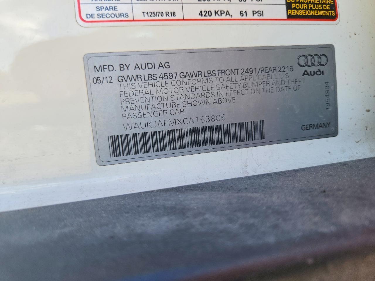 2012 Audi A3 Premium Plus