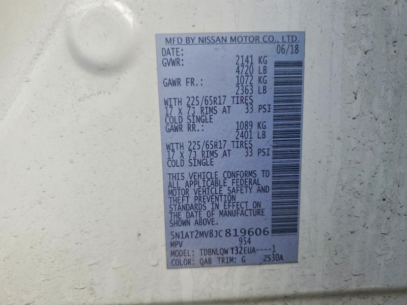 2018 Nissan Rogue sv