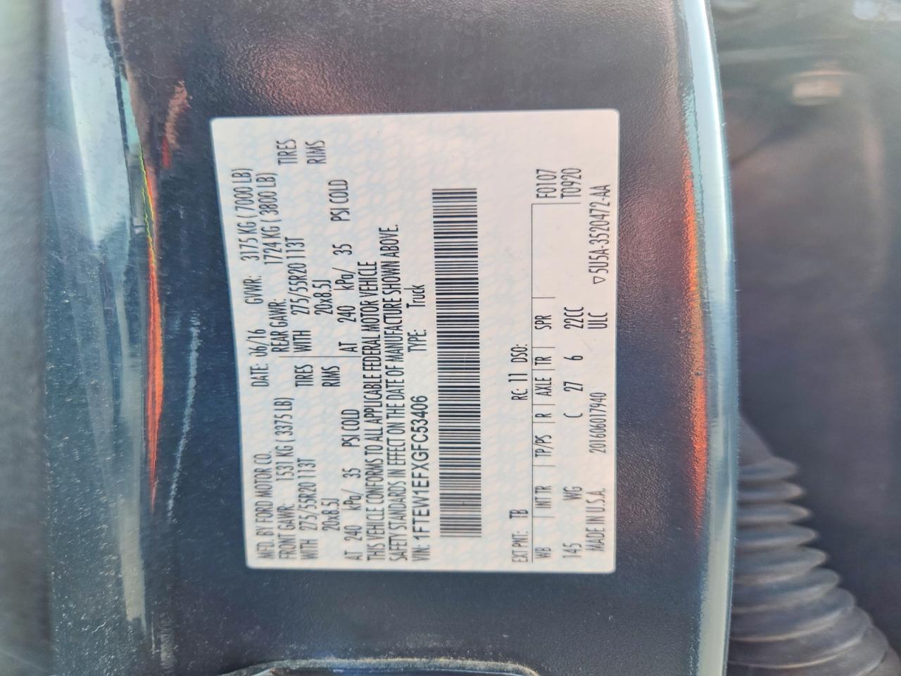 2016 Ford F150 Supercrew