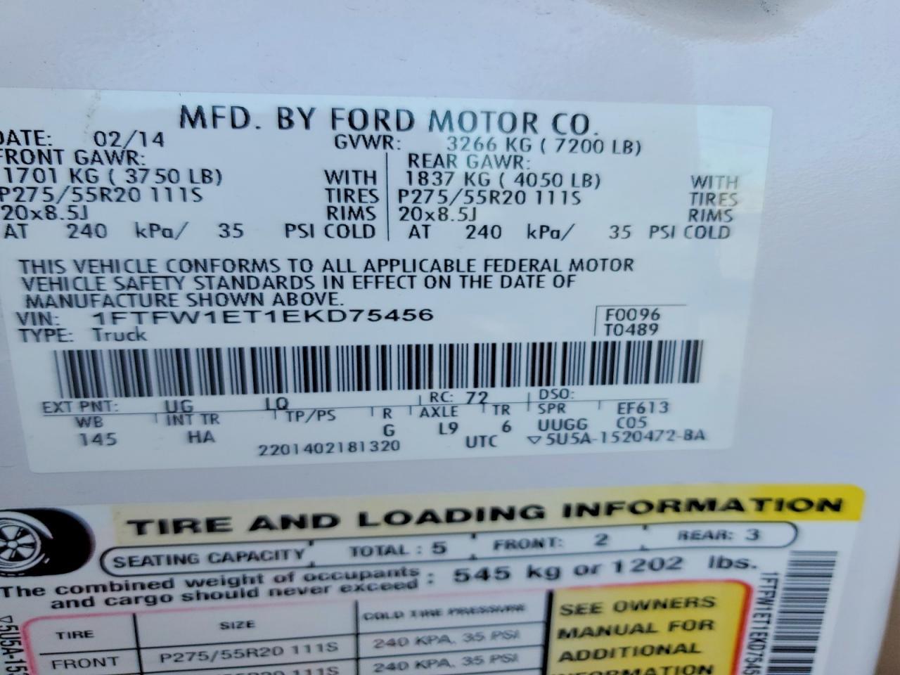 2014 Ford F150 Supercrew