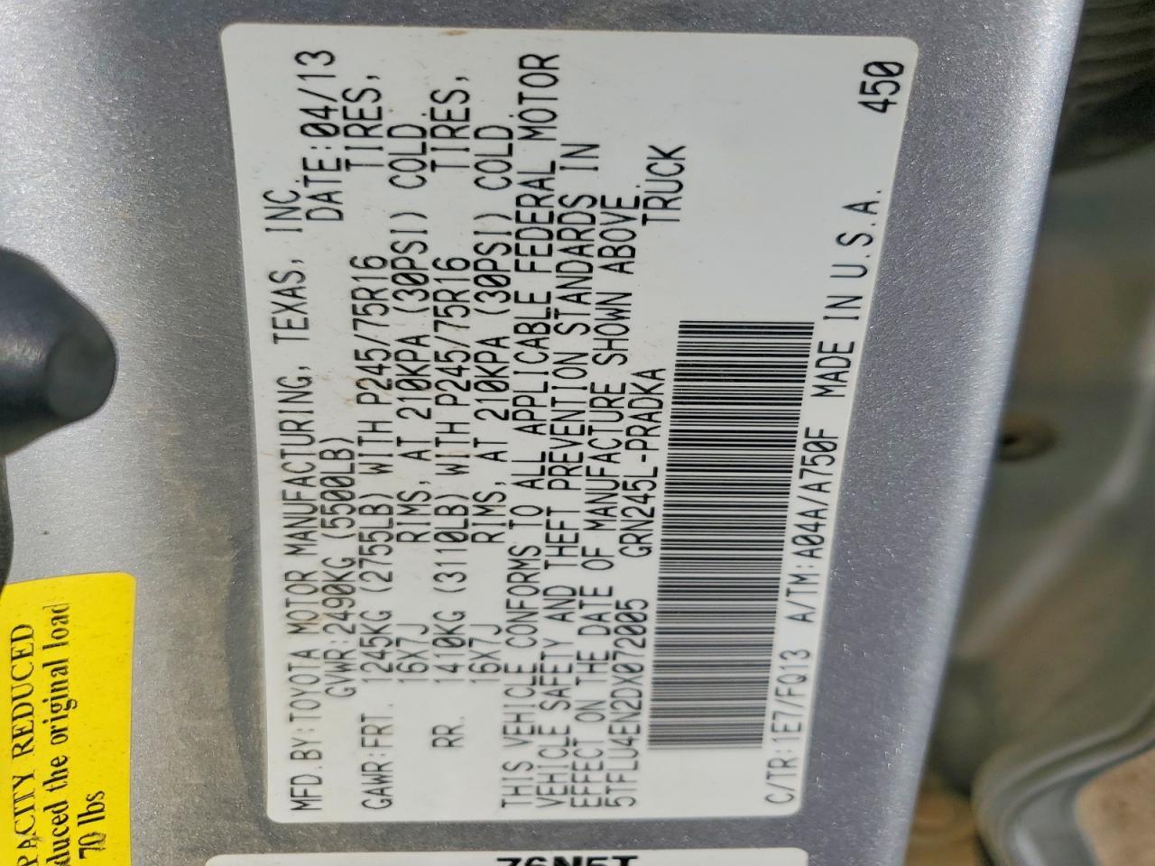 2013 Toyota Tacoma V6