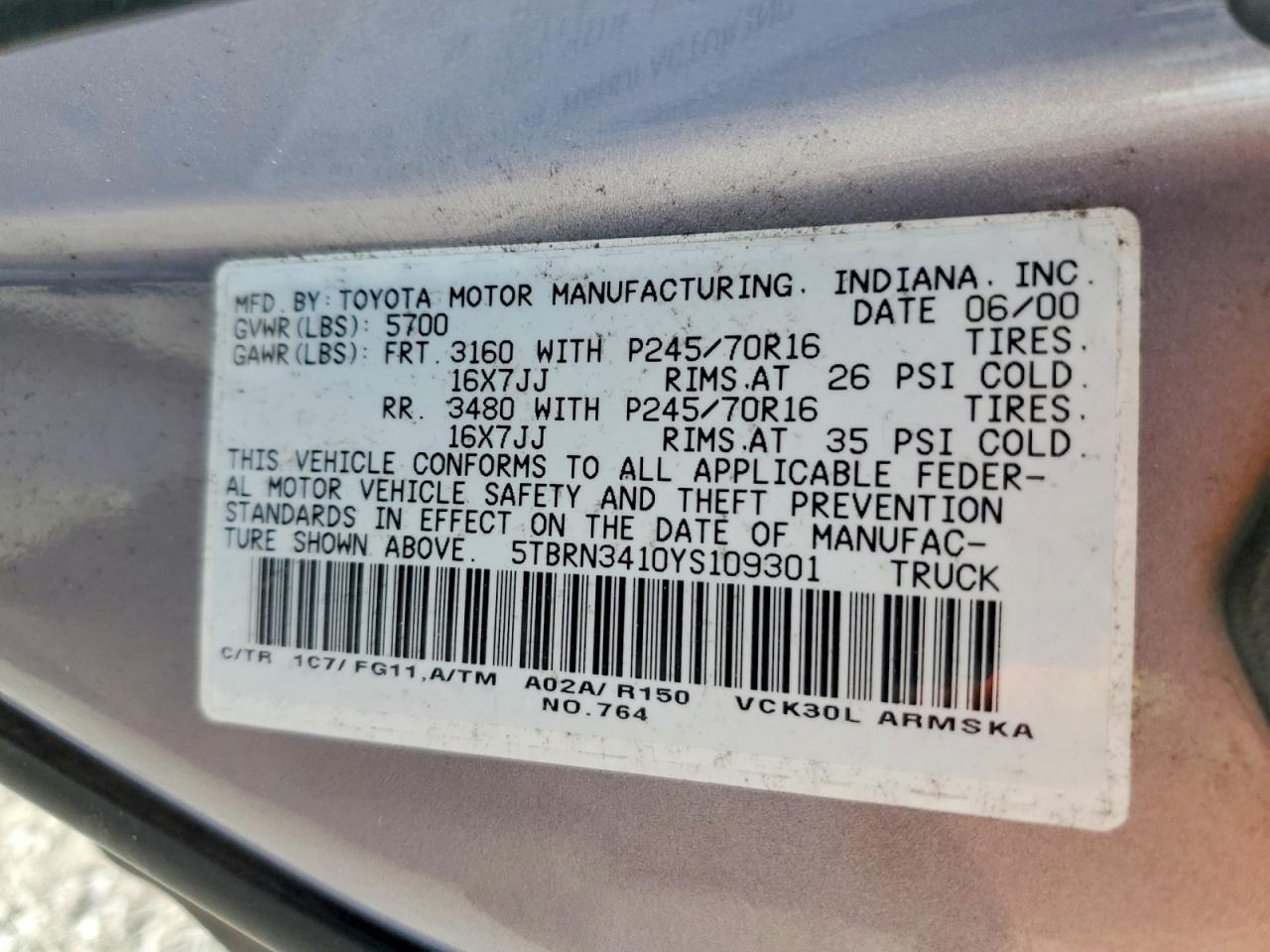 2000 Toyota Tundra SR5