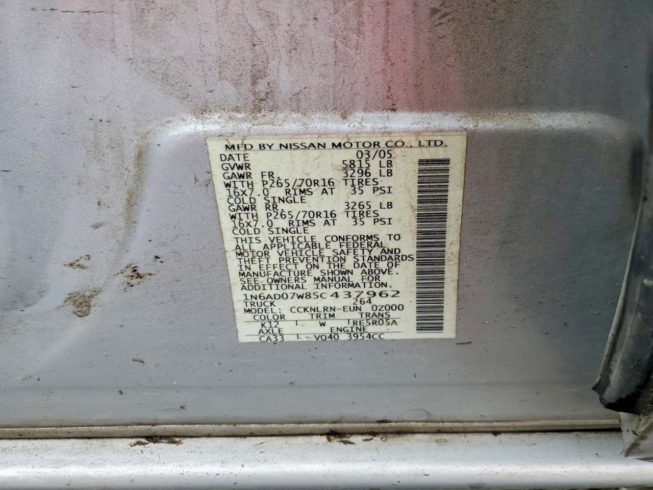 2005 Nissan Frontier SE