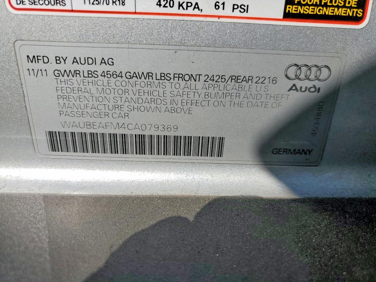 2012 Audi A3 Premium