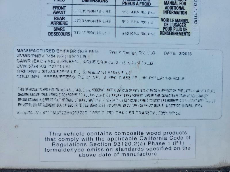 2017 Grand Design Momentum Camper