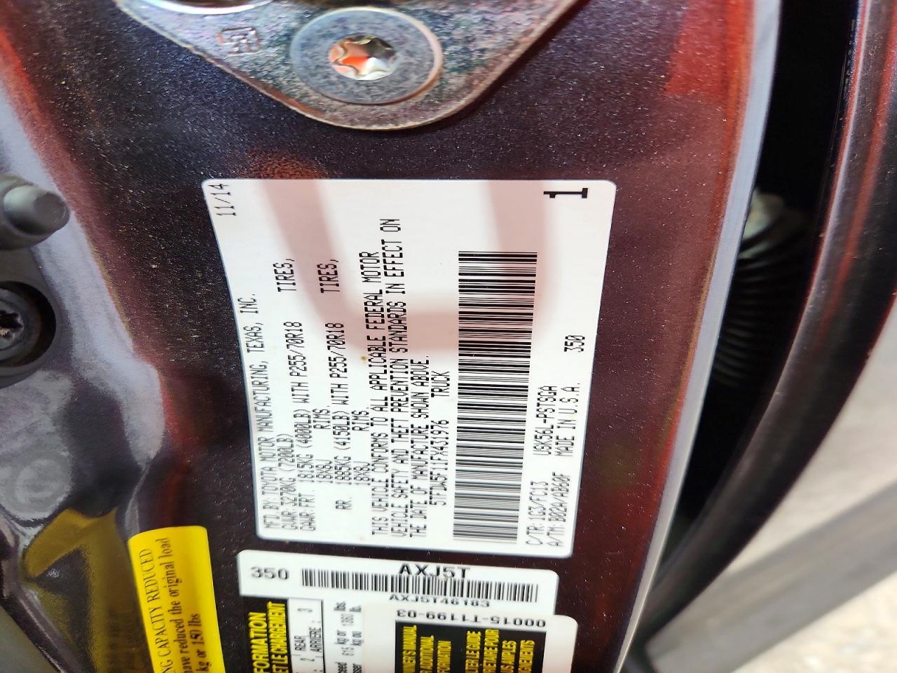 2015 Toyota Tundra SR5