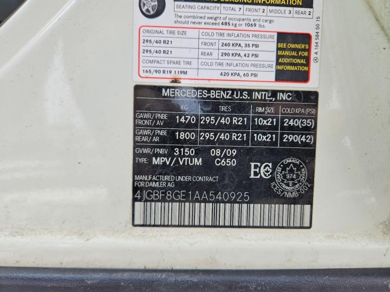 2010 Mercedes-Benz Gl 550 4matic