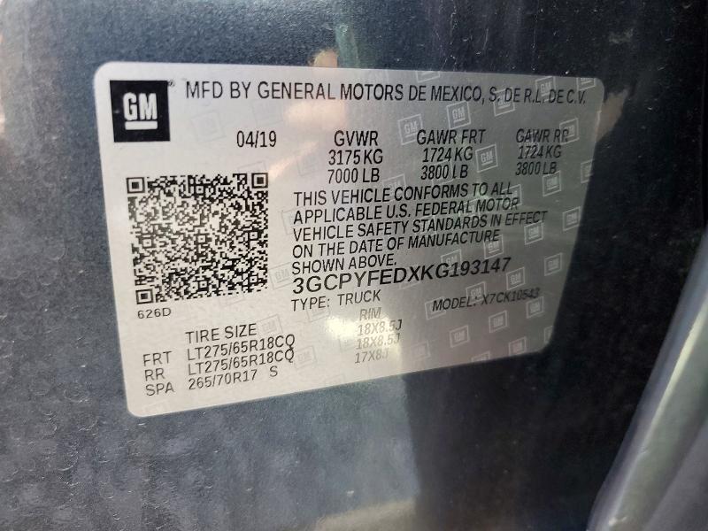 2019 Chevrolet Silverado K1500 LT Trail Boss