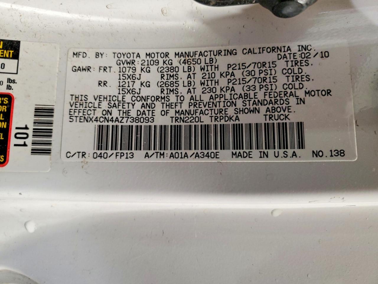 2010 Toyota Tacoma Base