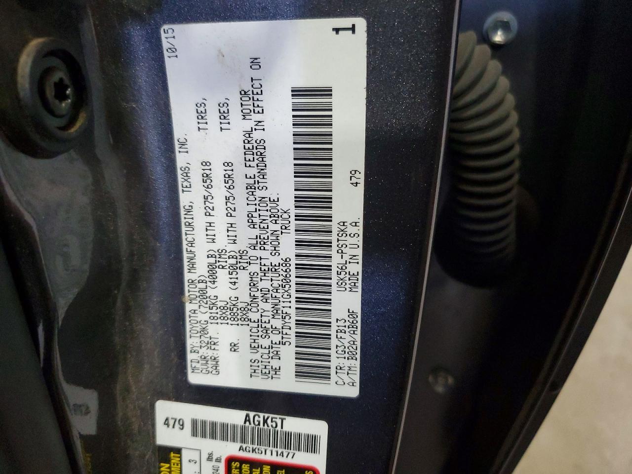 2016 Toyota Tundra SR5