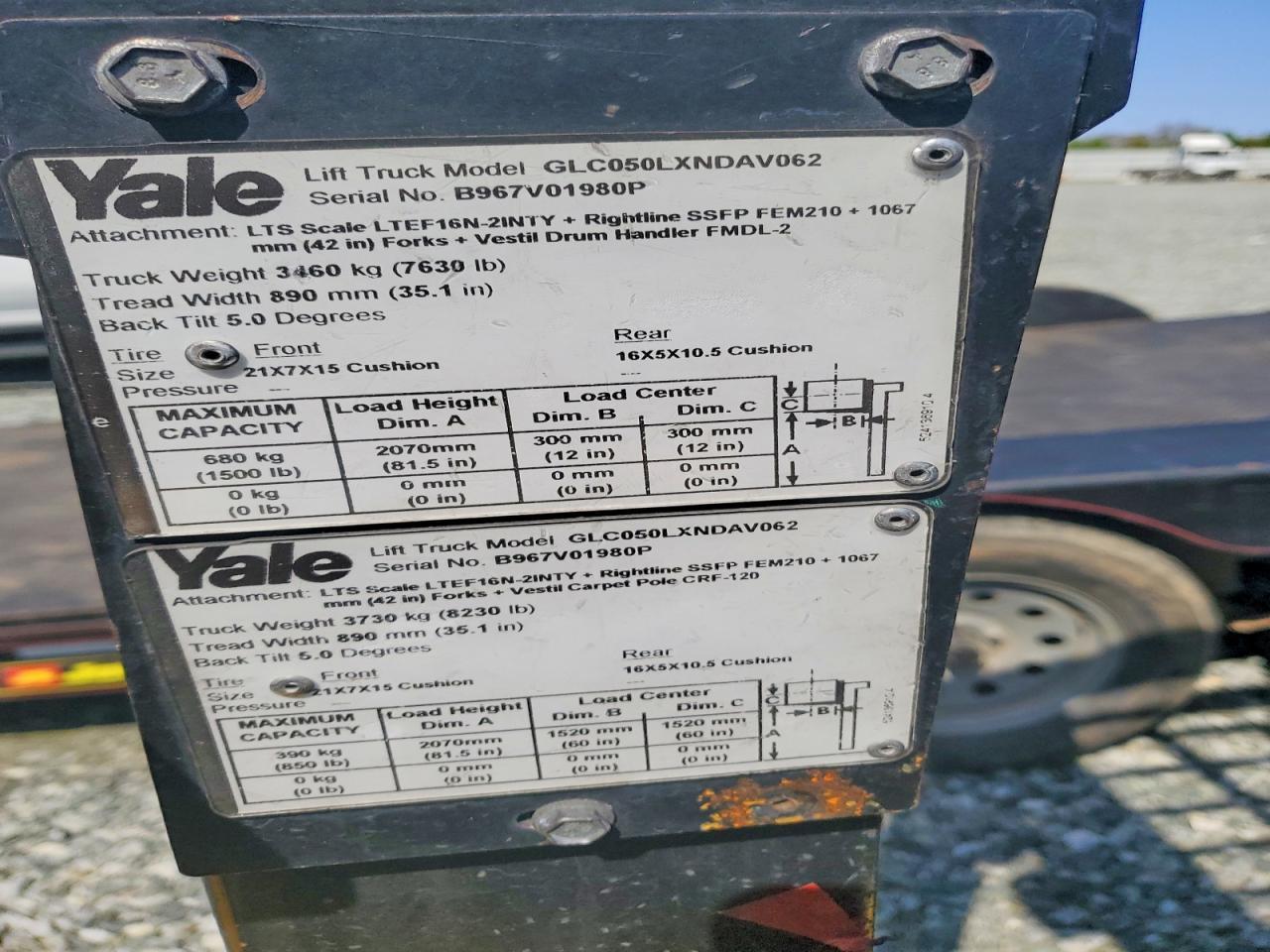 2016 Yale GLC050LXNDAV062 Forklift