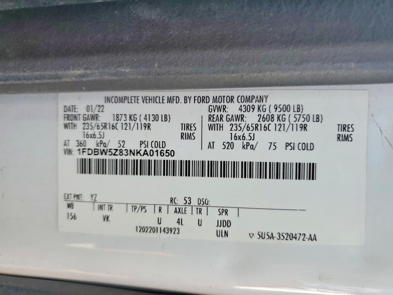 2022 Ford Transit Delivery Truck