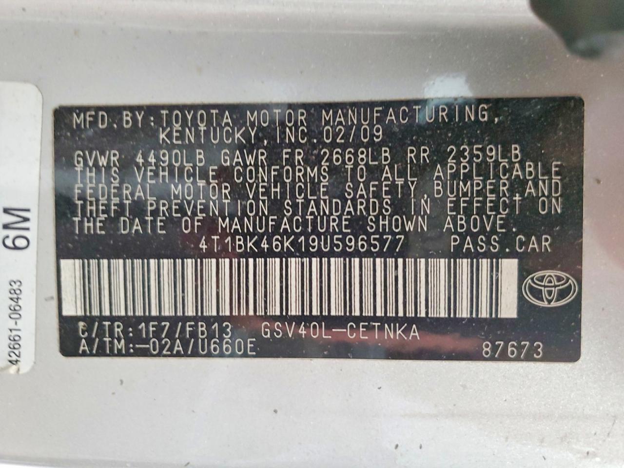 2009 Toyota Camry le V6