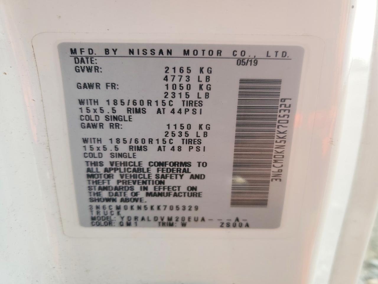 2019 Nissan NV200 Delivery Van