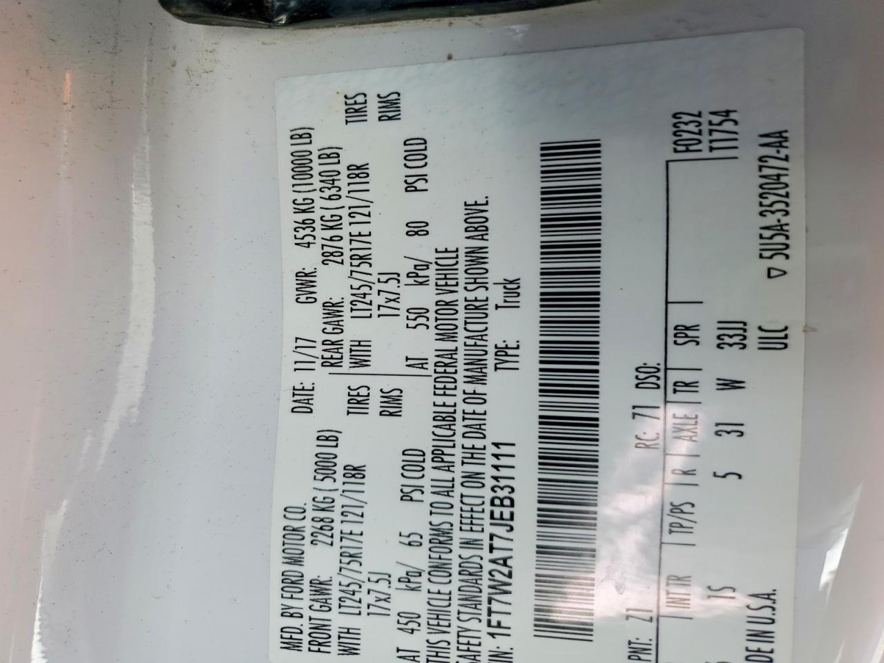 2018 Ford F250 Super Duty