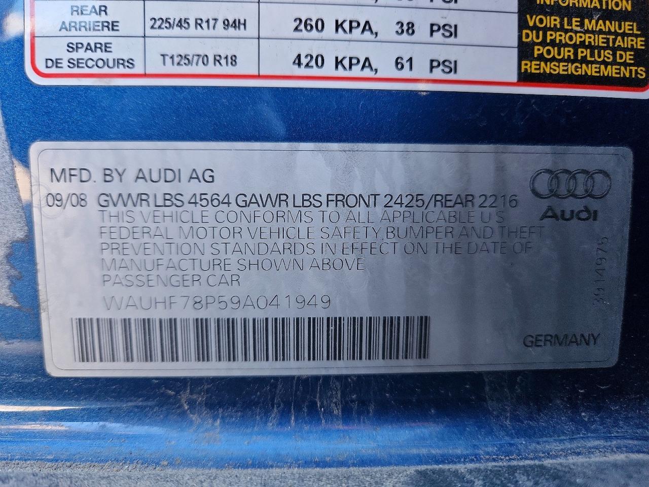 2009 Audi A3 2.0t