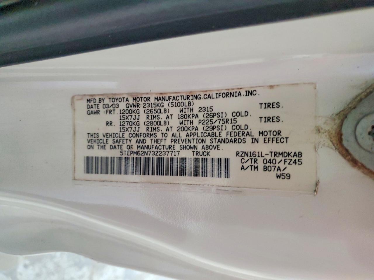 2003 Toyota Tacoma Base
