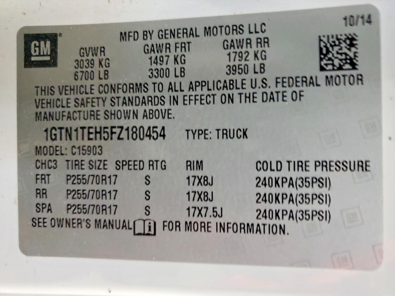 2015 GMC Sierra C1500