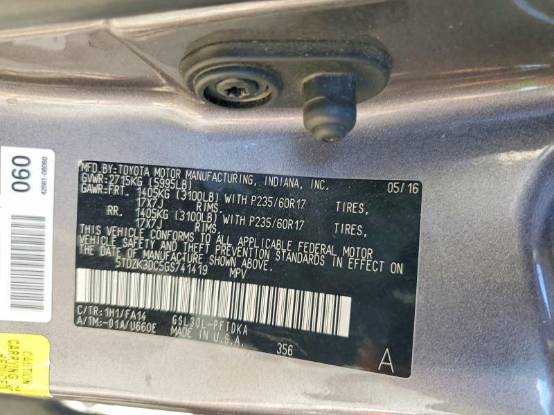 2016 Toyota Sienna l 7-passenger