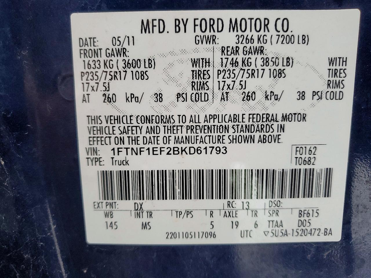 2011 Ford F150