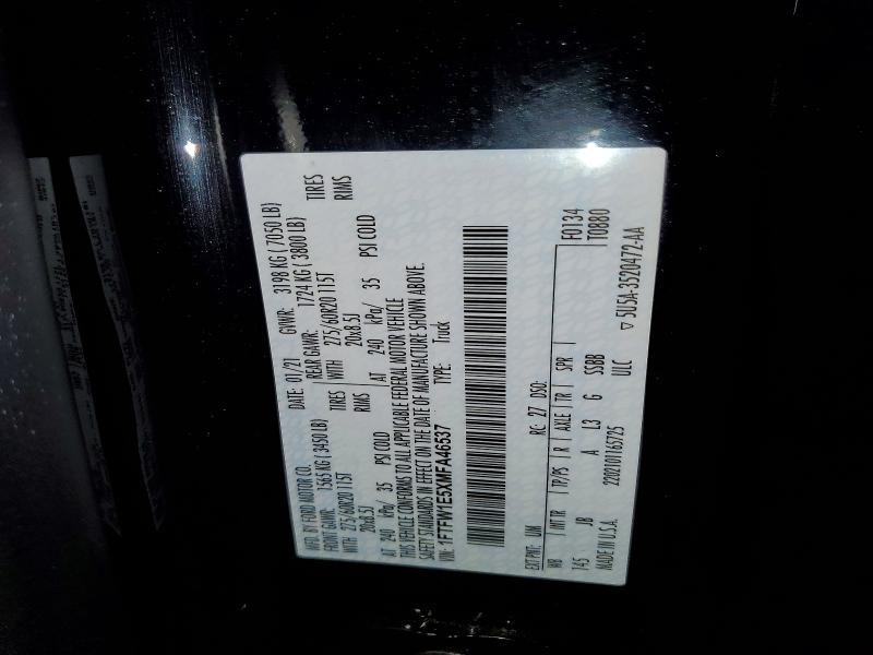 2021 Ford F150 Supercrew