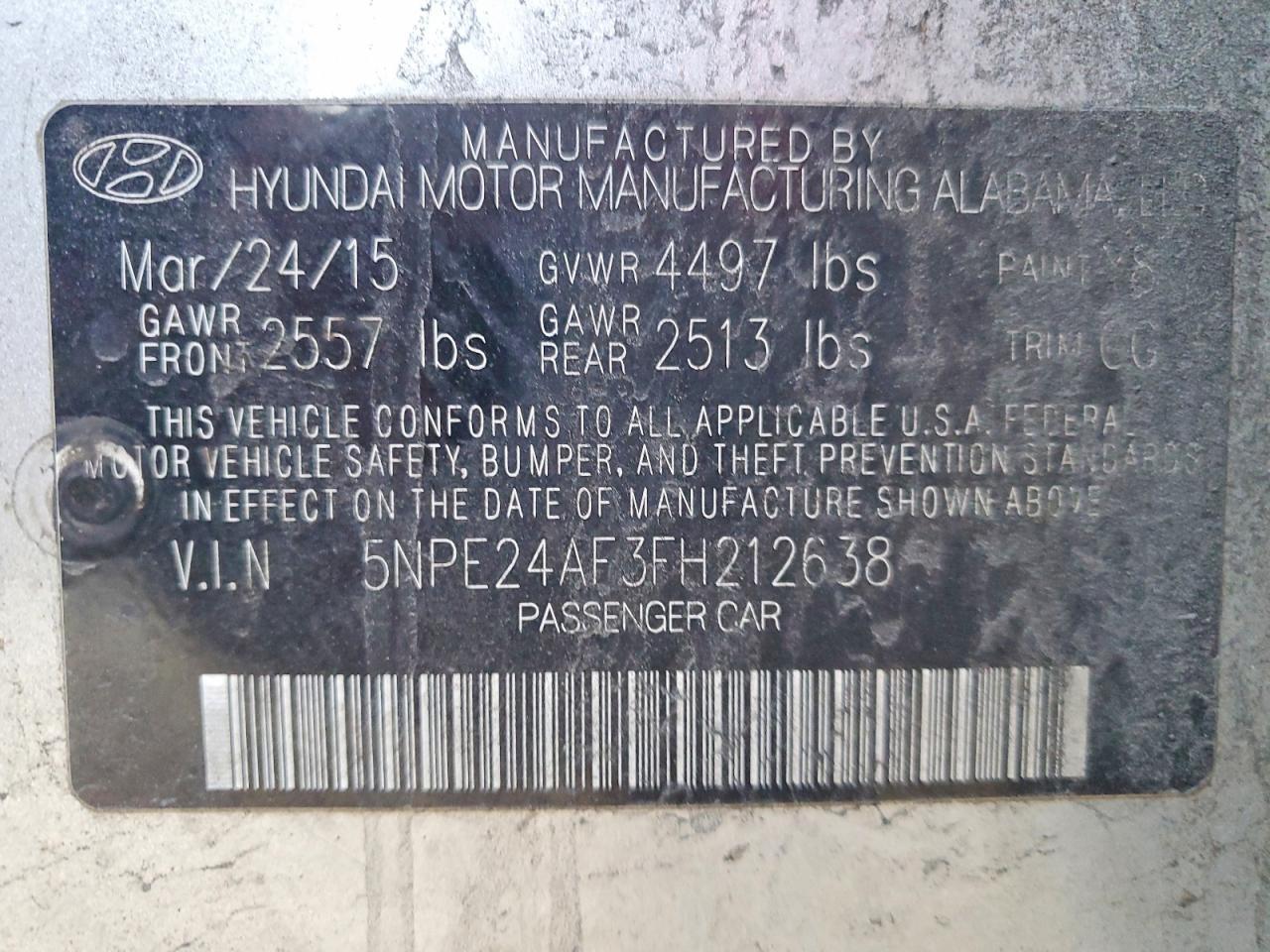 2015 Hyundai Sonata se