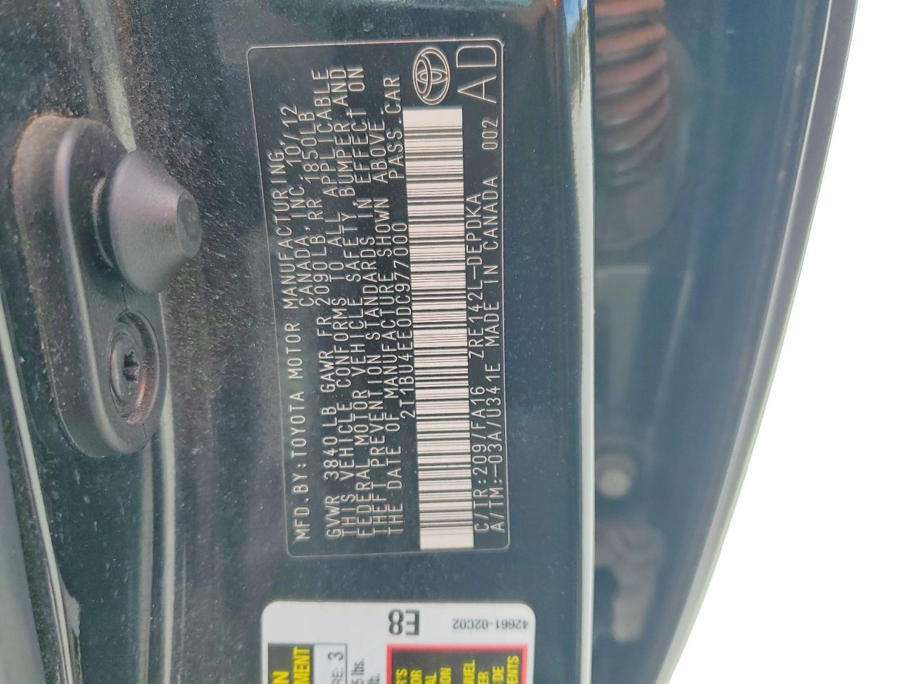 2013 Toyota Corolla l