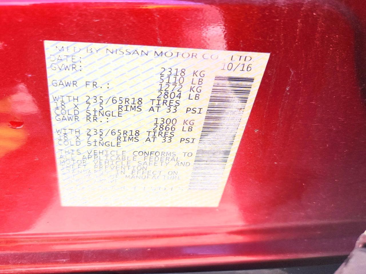 2017 Nissan Murano sv