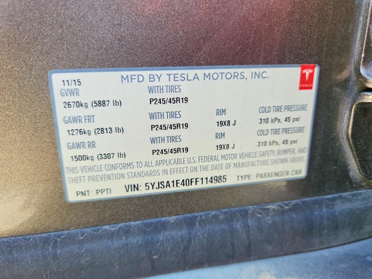 2015 Tesla Model s