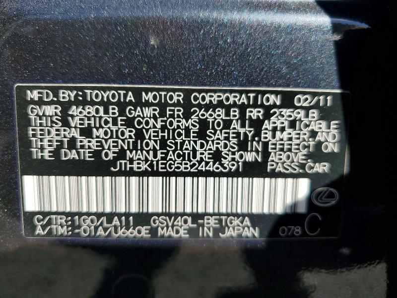 2011 Lexus Es 350 Base