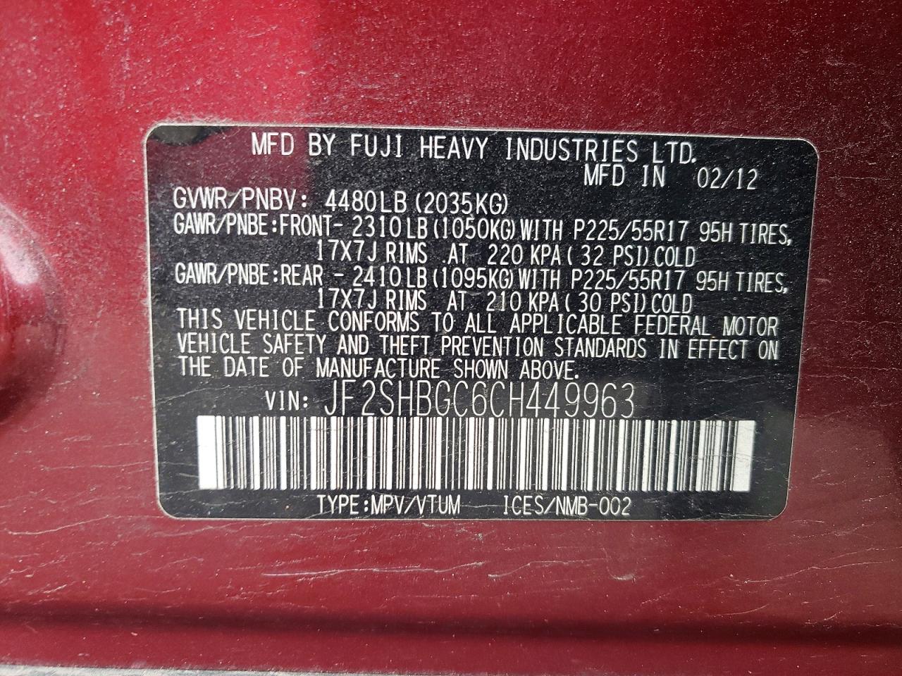 2012 Subaru Forester Touring