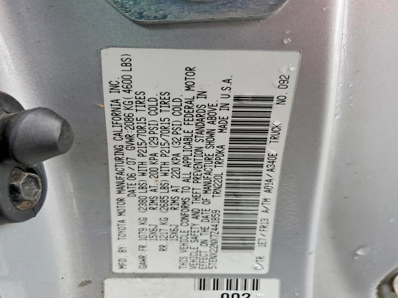 2007 Toyota Tacoma Base