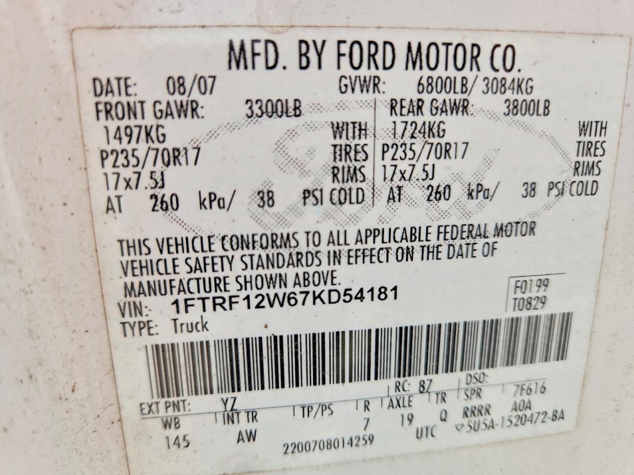 2007 Ford F150