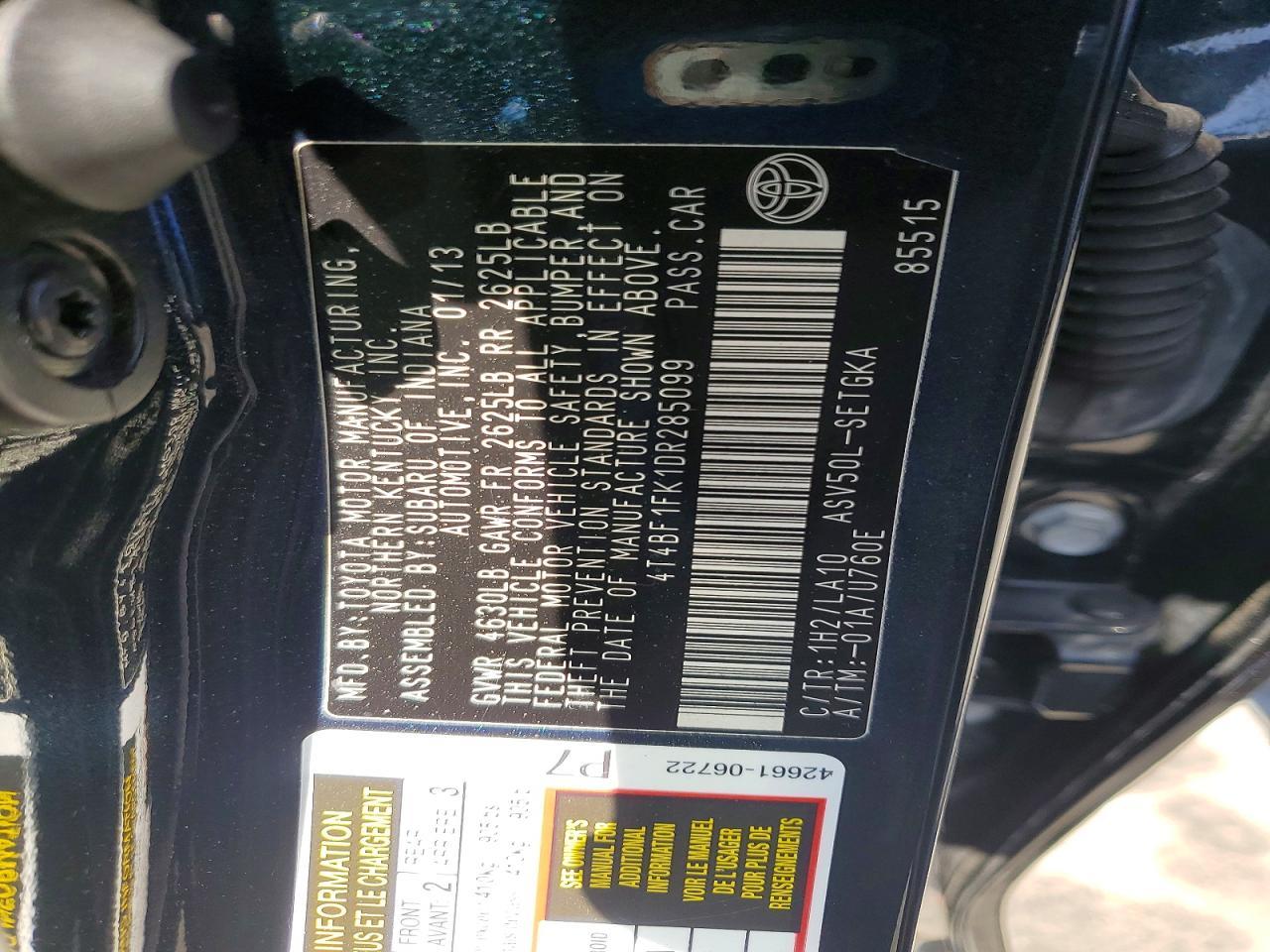 2013 Toyota Camry xle