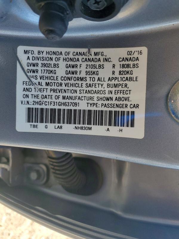 2016 Honda Civic ex