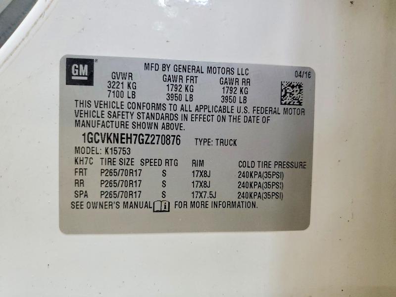 2016 Chevrolet Silverado K1500