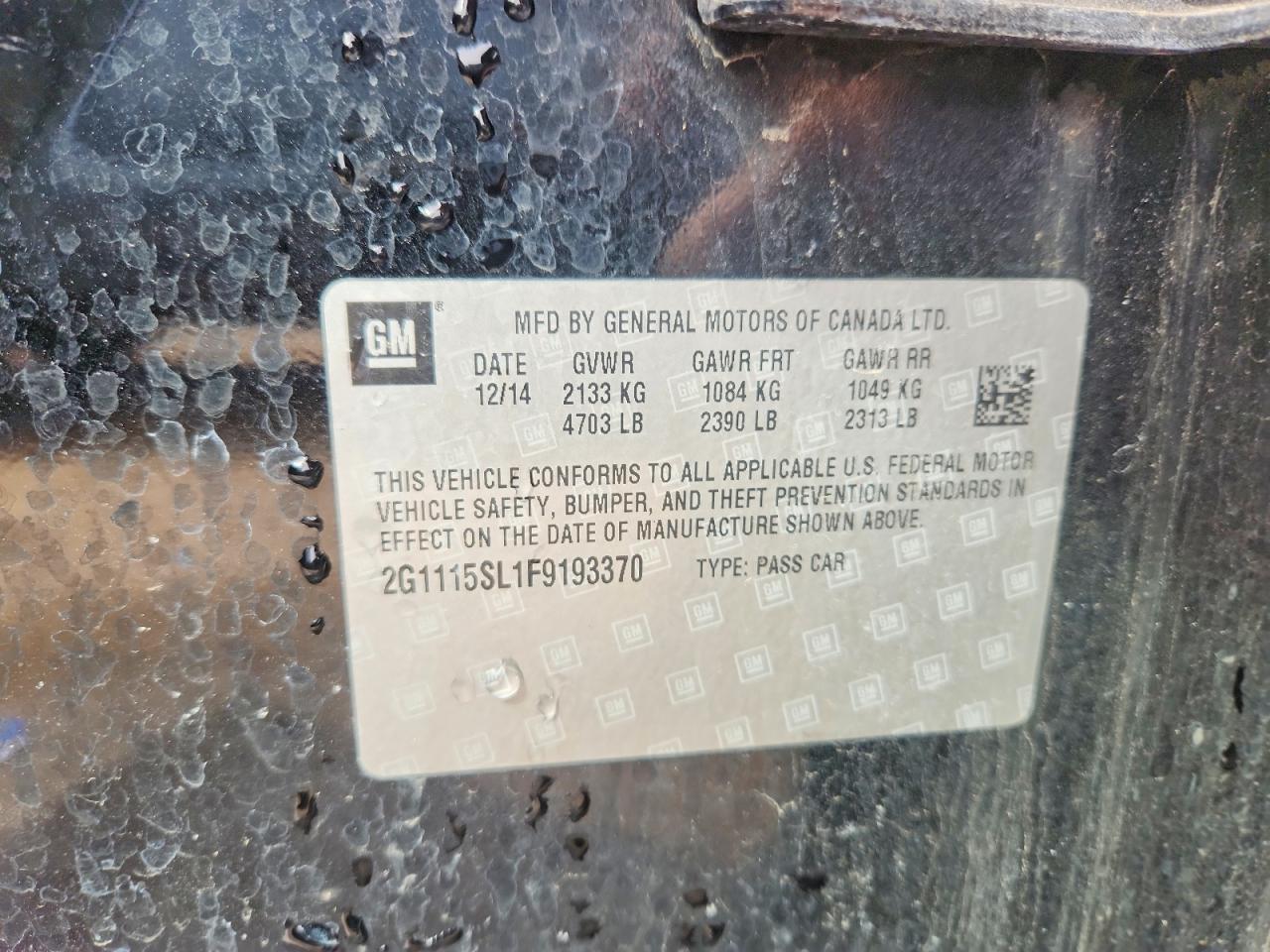 2015 Chevrolet Impala lt