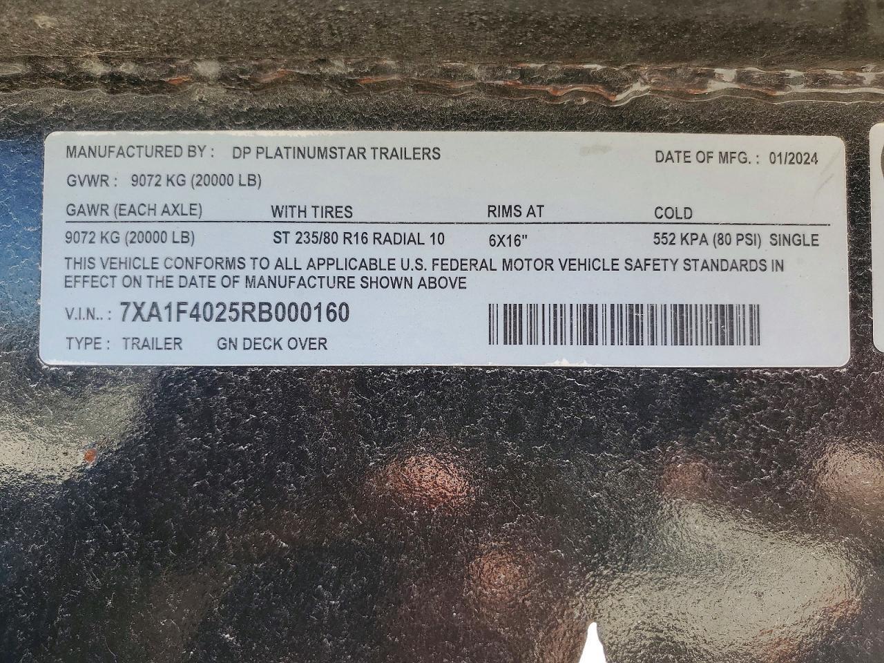 2024 Dp Platinum 2024 Platinumstar Equipment Trailer