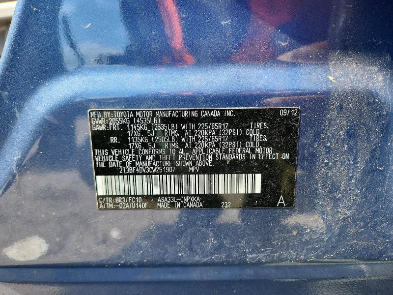 2012 Toyota Rav4 Base