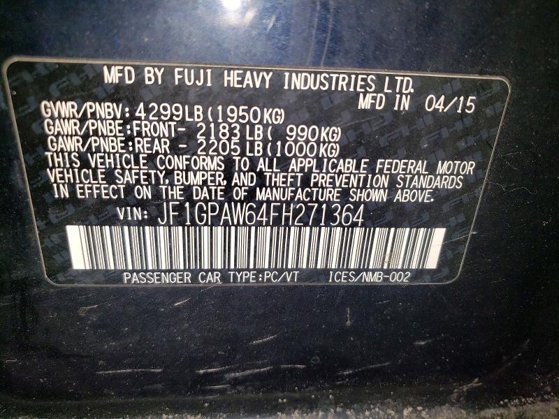 2015 Subaru Impreza Sport Limited