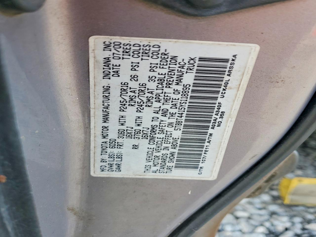 2000 Toyota Tundra SR5