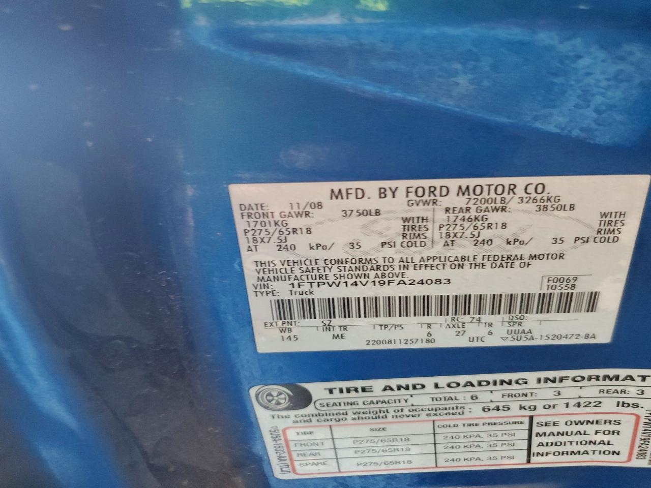 2009 Ford F150 Supercrew