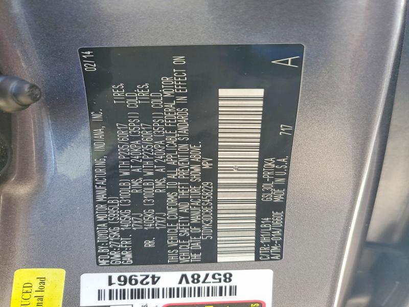 2014 Toyota Sienna xle 8-passenger