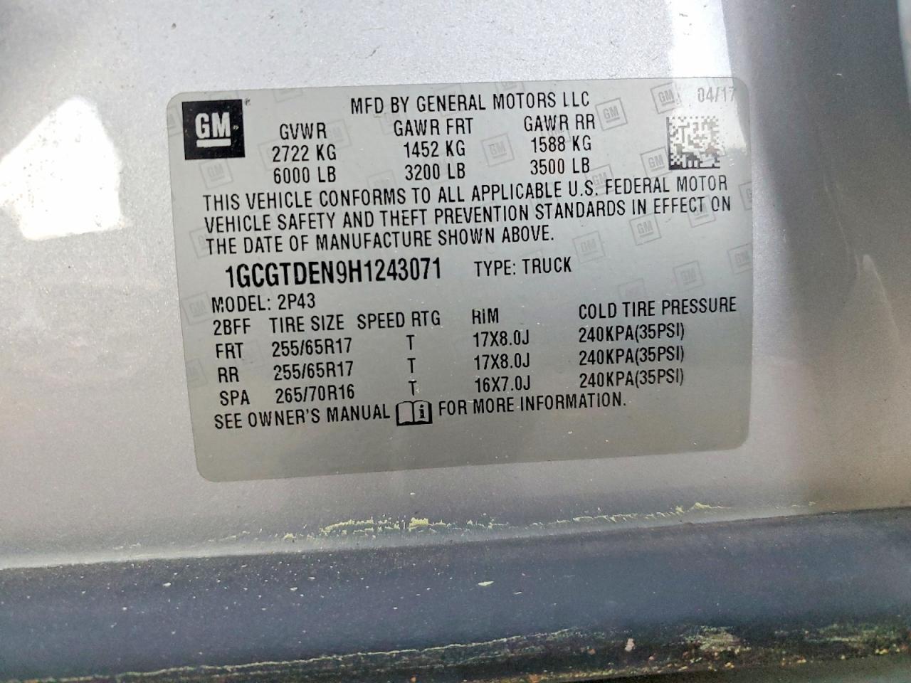 2017 Chevrolet Colorado Z71