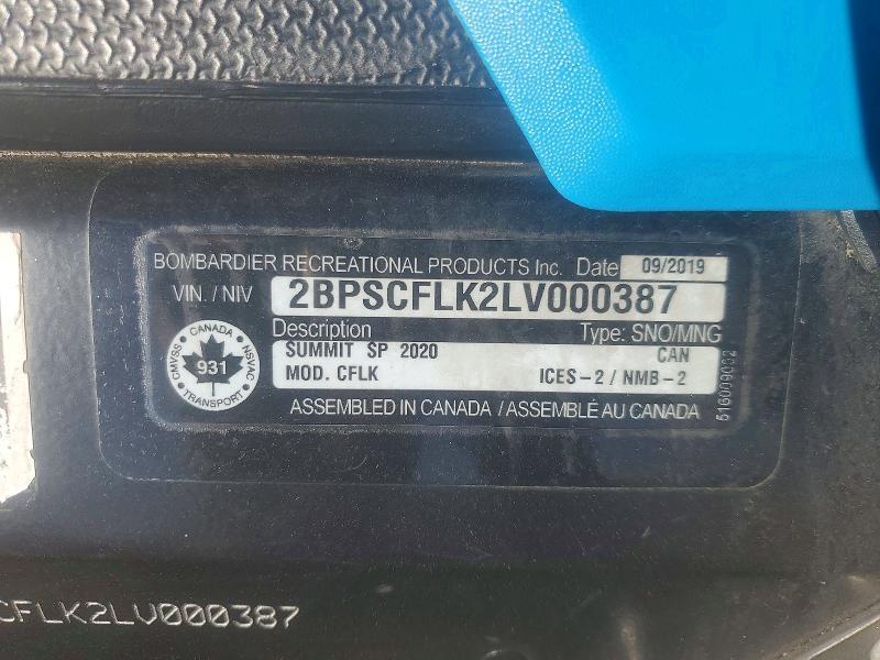 2020 Skidoo Summit 850