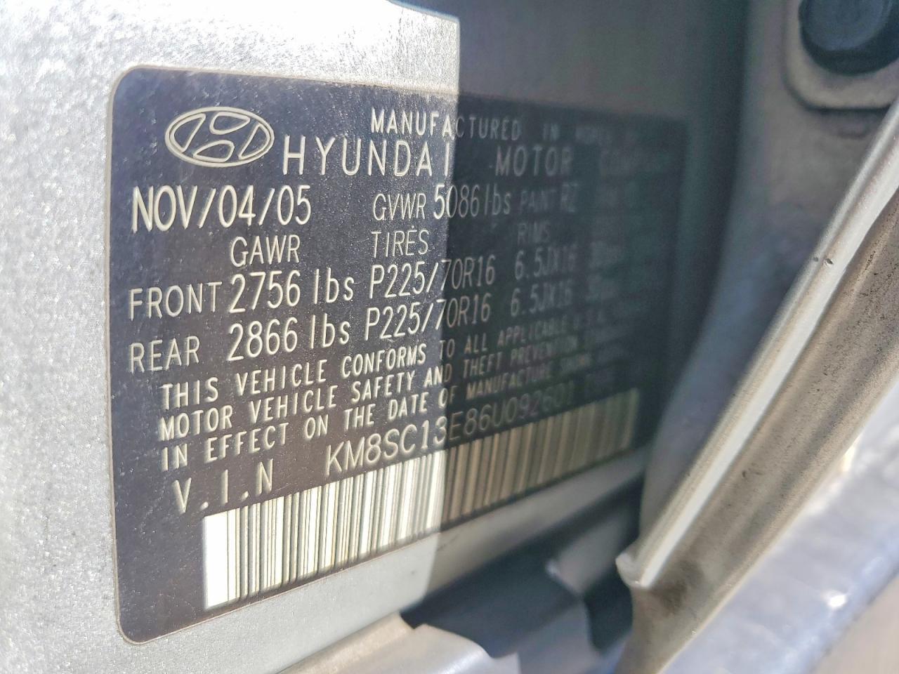 2006 Hyundai Santa fe gls