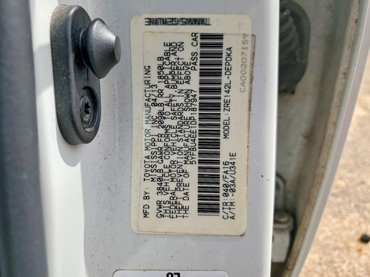 2013 Toyota Corolla l