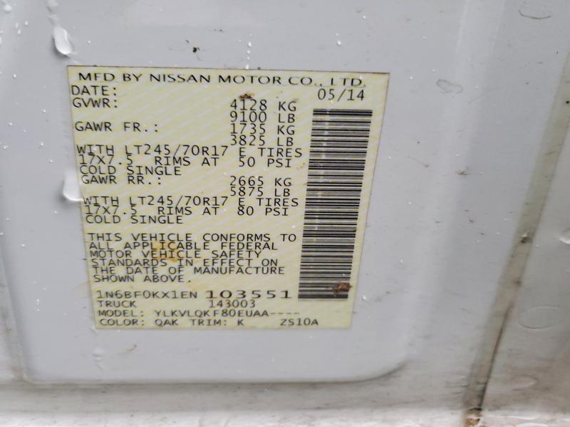 2014 Nissan NV 2500 Utility / Service Van